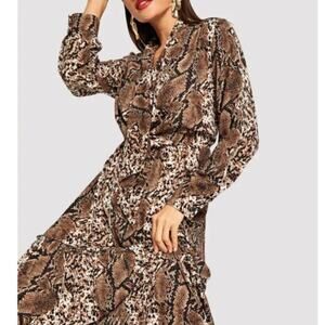 Snake Skin Design Maxi Dress in Size XL